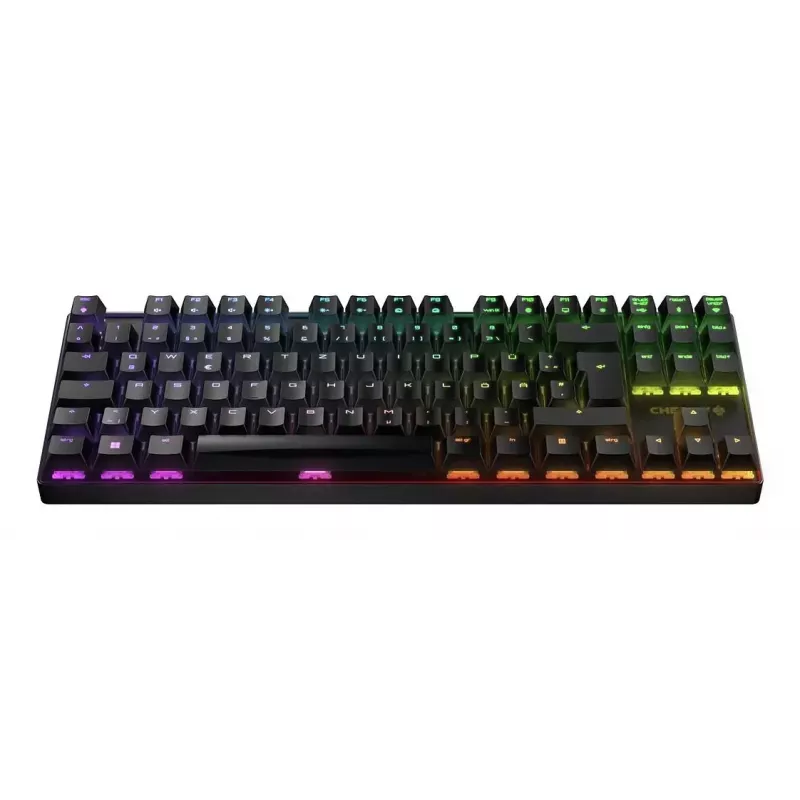 CHERRY MX 8.2 TKL Wireless RGB klaviatūra, skirta žaidimams, USB + RF belaidis + Bluetooth, QWERTZ, vokiškas, juoda