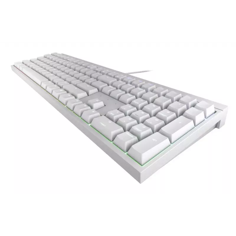 Laidinė mechaninė žaidimų klaviatūra Cherry MX 2.0S — Pilno dydžio (100 %), QWERTZ vokiškas išdėstymas, RGB apšvietimas, USB, balta