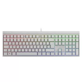 Laidinė mechaninė žaidimų klaviatūra Cherry MX 2.0S — Pilno dydžio (100 %), QWERTZ vokiškas išdėstymas, RGB apšvietimas, USB, balta
