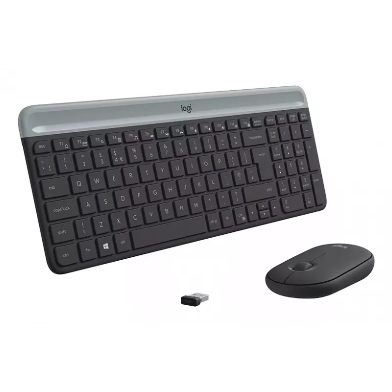 LOGITECH plonas Wireless klaviatūra And pelė Combo Mk470 - Graphite - Azerty French
