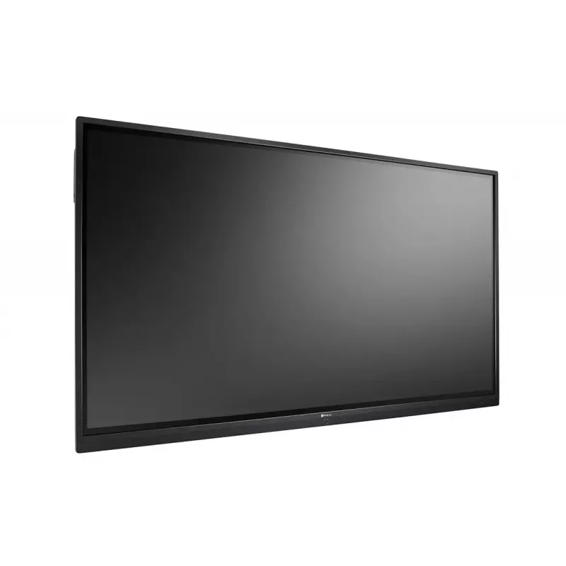 AG Neovo IFP-7502 Interaktyvus plokščias ekranas 189,2 cm (74,5 col.) LCD Wi-Fi 350 cd/m² 4K Ultra HD Juoda Jutiklinis ekranas Integruotas procesorius Android 8.0