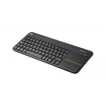 LOGITECH belaidė jutiklinė klaviatūra K400 Plus – juoda – ispanų QWERTY