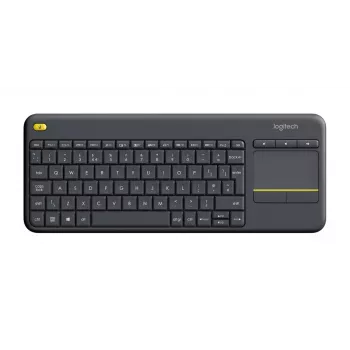 LOGITECH belaidė jutiklinė klaviatūra K400 Plus – juoda – ispanų QWERTY