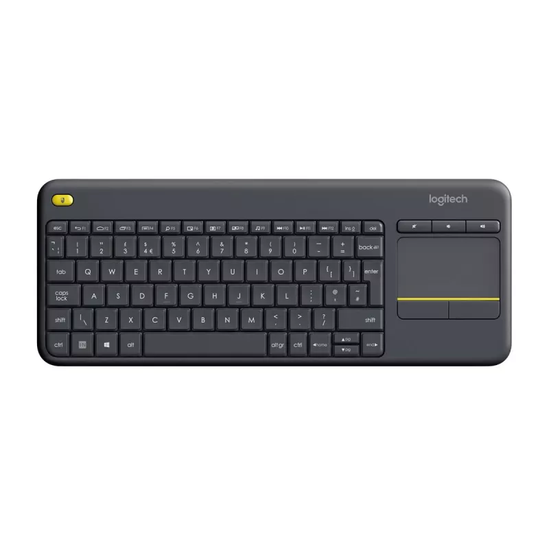 LOGITECH belaidė jutiklinė klaviatūra K400 Plus – juoda – ispanų QWERTY
