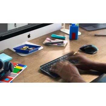 LOGITECH Minimalistinė belaidė apšviečiama klaviatūra - Mx Keys Mini - Grafito - Qwerty Espanol