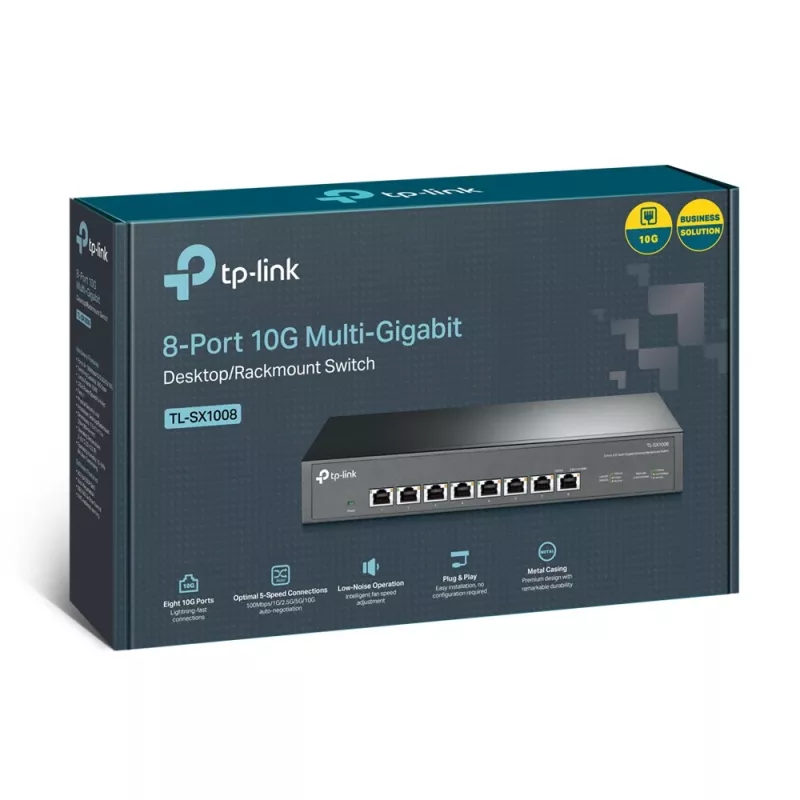 Nevaldomas komutatorius TP-Link TL-SX1008 8 prievadų 10G stalinis / montuojamas į stovą