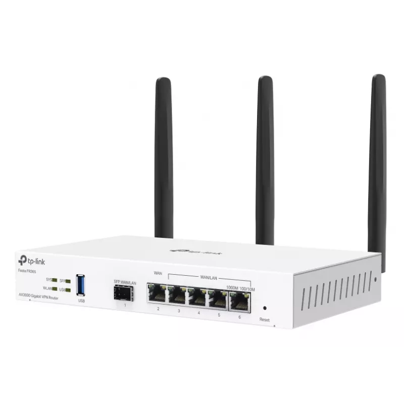 TP-Link FESTA FR365 belaidis maršrutizatorius Gigabit Ethernet Dviejų juostų (2,4 GHz + 5 GHz arba 2,4 GHz + 6 GHz) Balta