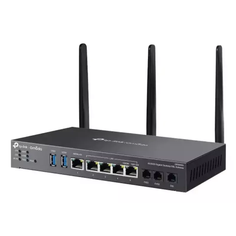 TP-Link Omada AX3000 belaidis maršruto parinktuvas Gigabit Ethernet Dviejų juostų (2,4 GHz / 5 GHz) Juoda