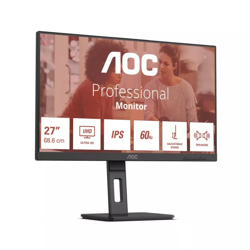 AOC E3 U27E3UF kompiuterio monitorius 68,6 cm (27 colių) 3840 x 2160 pikselių 4K Ultra HD LED juodas
