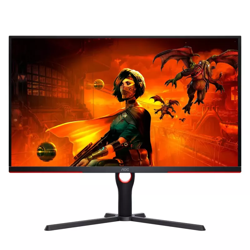 AOC G3 U32G3X/BK kompiuterio monitorius 80 cm (31,5 colio) 3840 x 2160 pikselių 4K Ultra HD LED juodas, raudonas