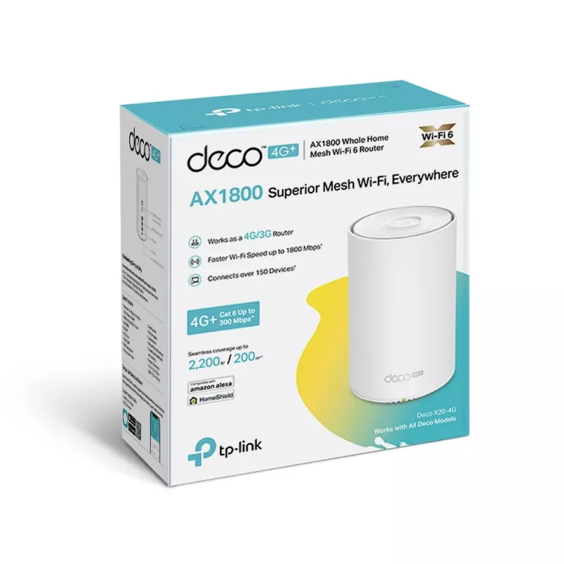 TP-Link 4G+ AX1800 viso namo tinklo „Wi-Fi 6“ tinklų sietuvas