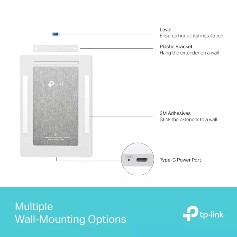 TP-Link Archer AX3000 Dviejų juostų Wi-Fi 6 Air diapazono plėtiklis