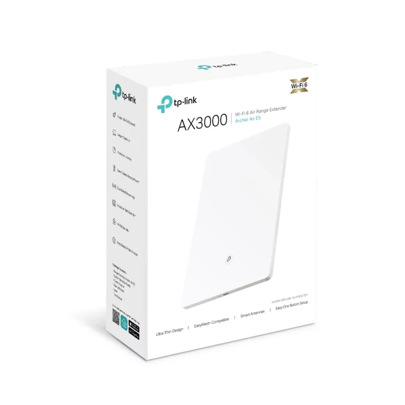TP-Link Archer AX3000 Dviejų juostų Wi-Fi 6 Air diapazono plėtiklis