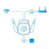 TP-Link Tapo Outdoor Security Wi-Fi Camera, IP apsaugos kamera, Lauko, Laidinis ir belaidis, Amazon Alexa ir Google Assistant, CE, Montavimas ant lubų/sienos