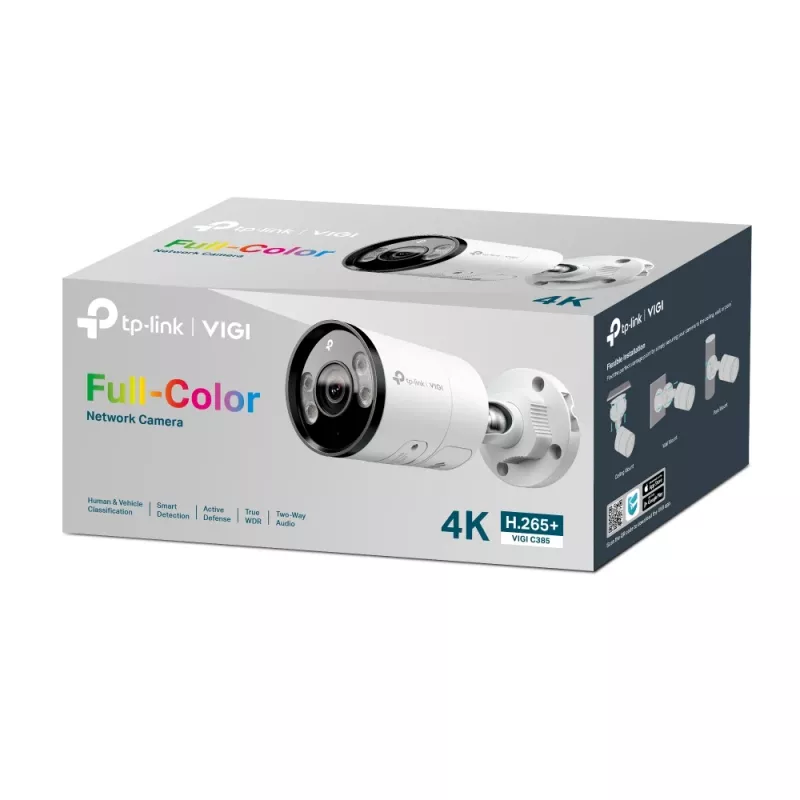 TP-Link VIGI C385 Bullet IP apsaugos kamera Lauko 3840 x 2160 pikselių Sieninė