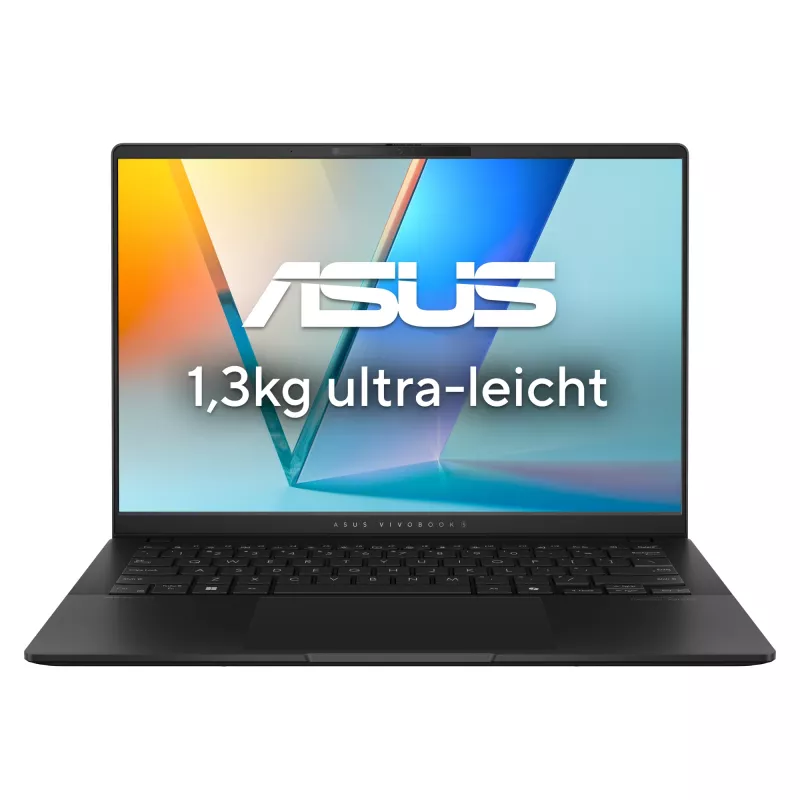 ASUS Vivobook S14 OLED S5406SA-QD151W Copilot+ PC Intel Core Ultra 7 256V nešiojamas kompiuteris 35,6 cm (14 colių) WUXGA 16 GB LPDDR5x-SDRAM 1 TB SSD Wi-Fi 7 (802.11be) Windows 11 Home vokiška juoda