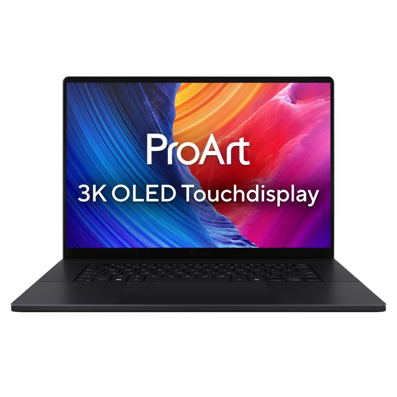 ASUS ProArt P16 H7606WP-RJ090W Copilot+ PC AMD Ryzen AI 9 HX 370 nešiojamas kompiuteris 40,6 cm (16 colių) jutiklinis ekranas 3K 32 GB LPDDR5x-SDRAM 2 TB SSD NVIDIA GeForce RTX 5070 Wi-Fi 7 (802.11be) Windows 11 Home vokiška juoda
