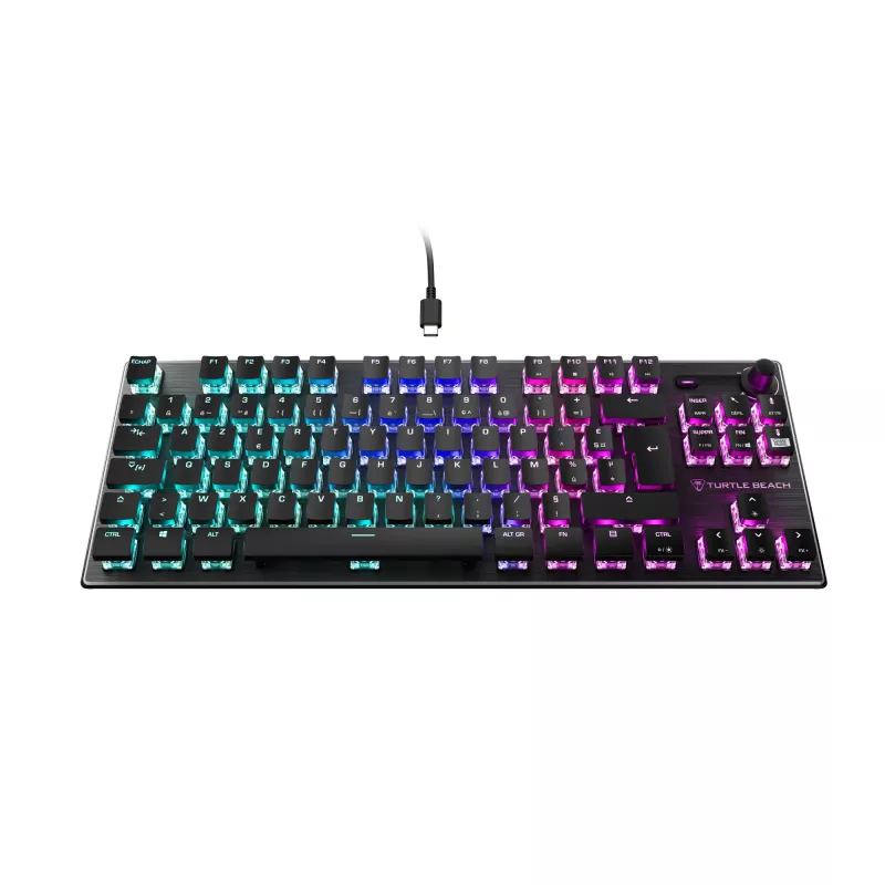 Turtle Beach Vulcan TKL klaviatūra, laidinė, USB, mechaninė, QWERTZ, RGB LED, juoda