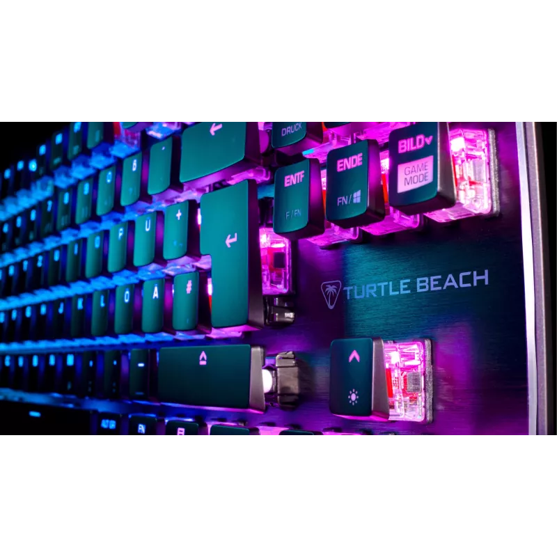 Turtle Beach Vulcan TKL klaviatūra, laidinė, USB, mechaninė, QWERTZ, RGB LED, juoda