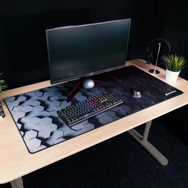 SHARKOON žaidimų pelės kilimėlis - Sgp30 Big Hex - Juodas
