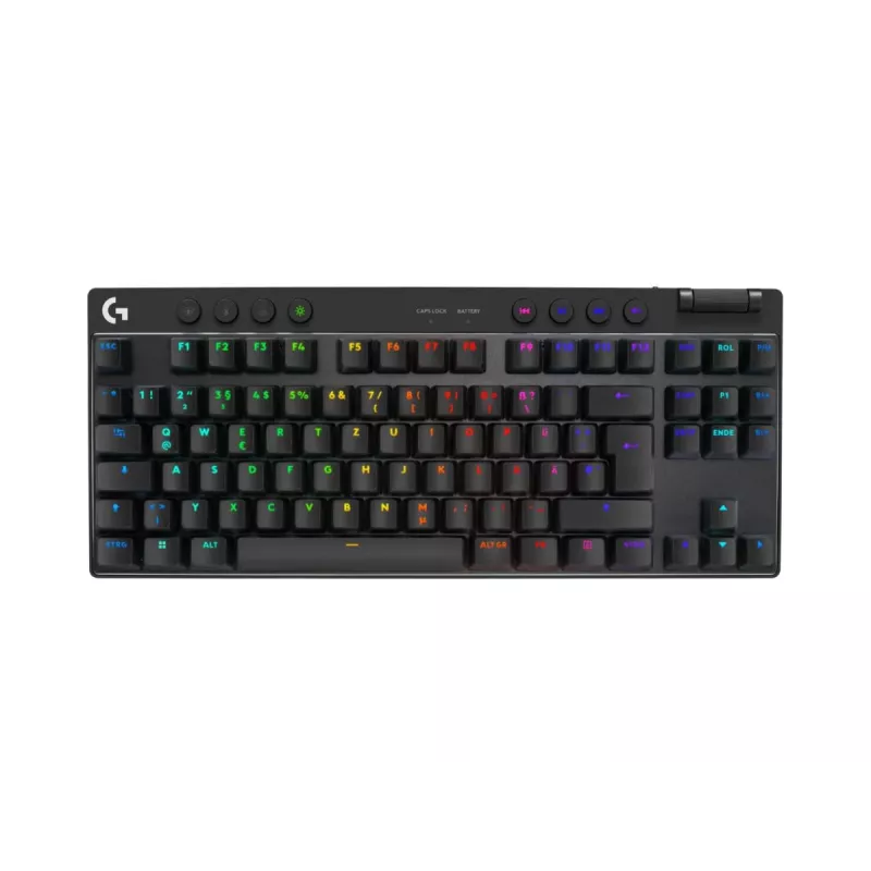 LOGITECH G Pro X TKL Lightspeed belaidė žaidimų klaviatūra - Bluetooth - juoda, vokiška (QWERTZ), lietiminė