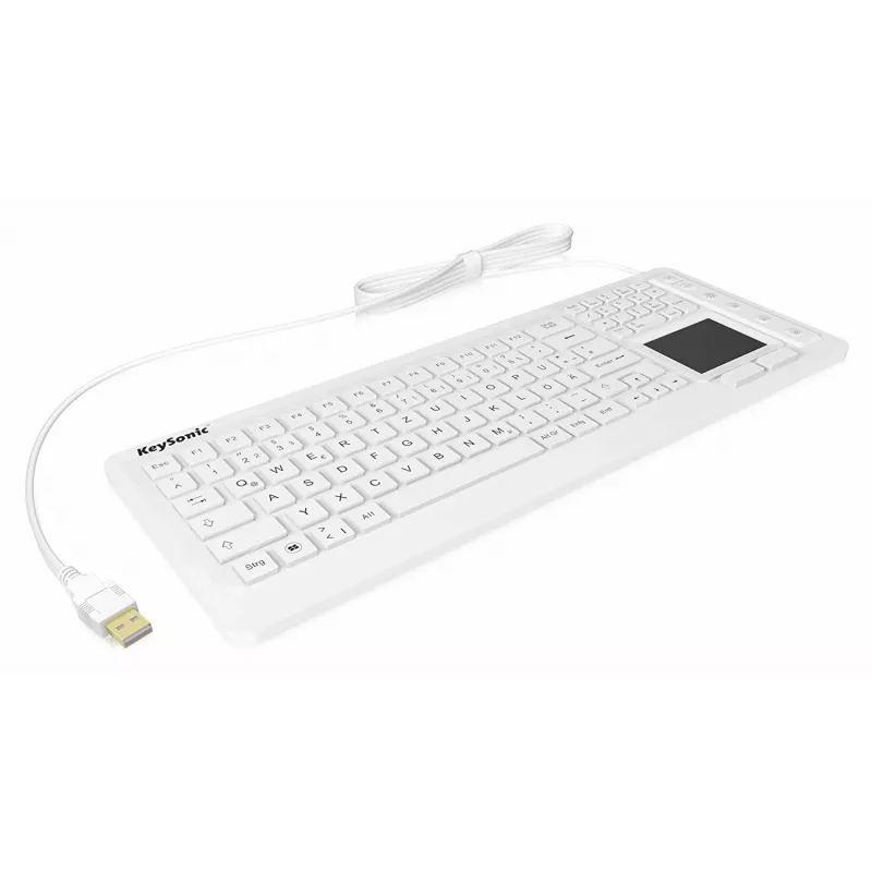 KeySonic KSK-6231 INEL (DE) balta klaviatūra Pramoninė USB QWERTZ Vokiška