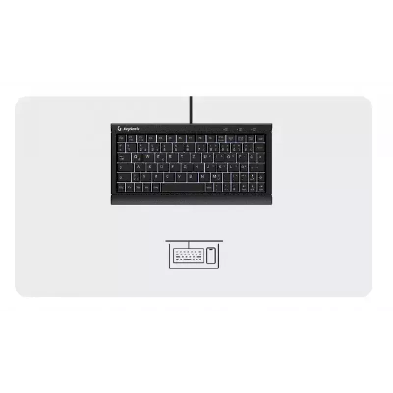 „KeySonic KSK-3011ELC (DE)“ klaviatūra, skirta namams, USB, QWERTZ, vokiška, juoda