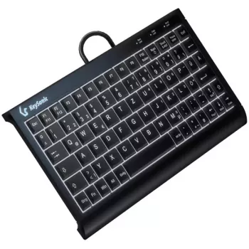 „KeySonic KSK-3011ELC (DE)“ klaviatūra, skirta namams, USB, QWERTZ, vokiška, juoda
