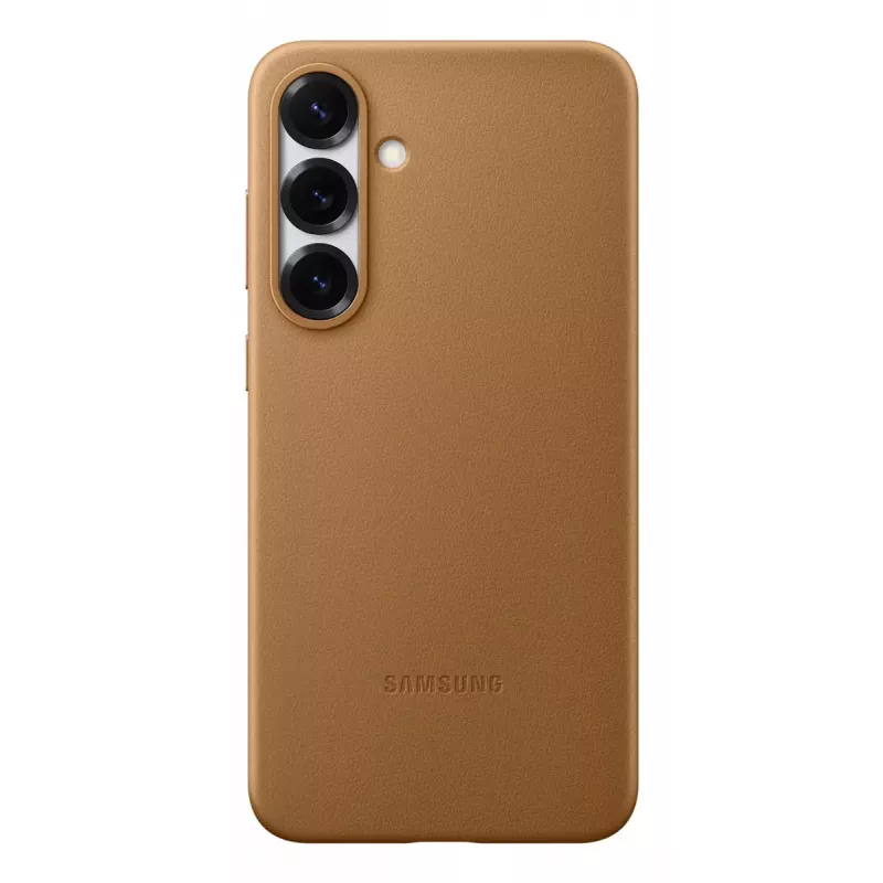 Dirbtinės odos dėklas Samsung Galaxy S25+ dangtelis rudas 6,7 colio
