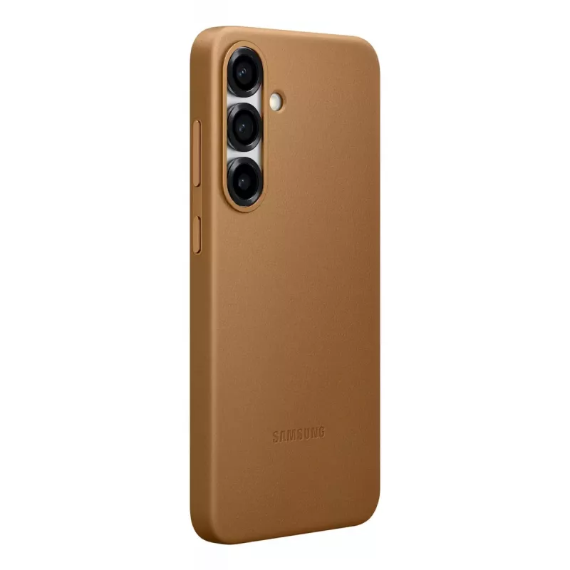Dirbtinės odos dėklas Samsung Galaxy S25+ dangtelis rudas 6,7 colio