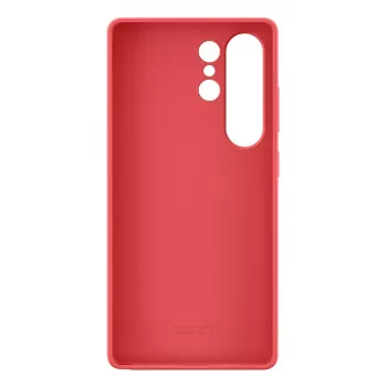 Dangtelis Samsung Galaxy S25 Ultra silikoninis dėklas raudonas vienspalvis