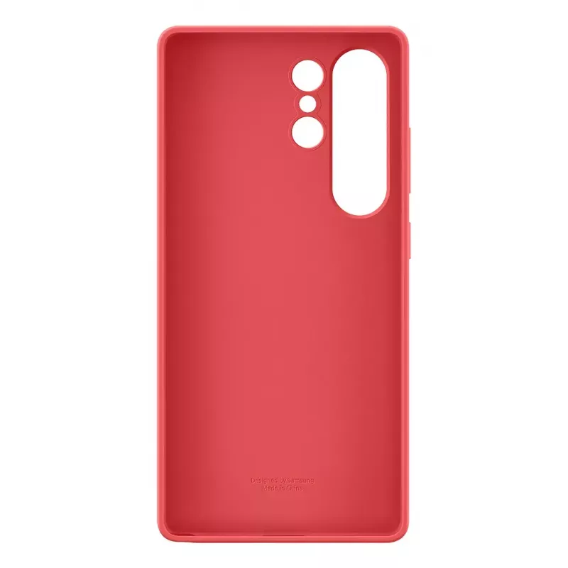 Dangtelis Samsung Galaxy S25 Ultra silikoninis dėklas raudonas vienspalvis
