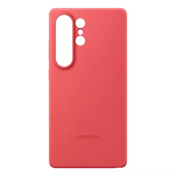 Dangtelis Samsung Galaxy S25 Ultra silikoninis dėklas raudonas vienspalvis
