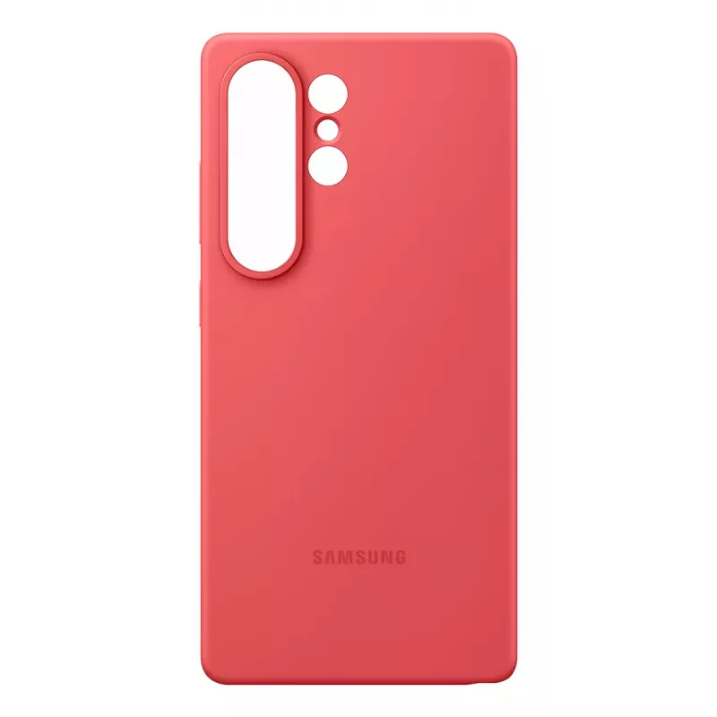 Dangtelis Samsung Galaxy S25 Ultra silikoninis dėklas raudonas vienspalvis