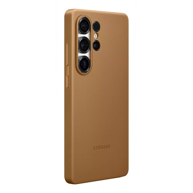 Samsung Kindsuit dirbtinės odos dėklas Galaxy S25, Užvalkalas, Samsung, Galaxy S25 Ultra, 17,5 cm (6,9 colio), Ruda