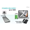 i-tec USB-C Metalinė ergonominė 3x 4K ekrano prijungimo stotelė + 100 W maitinimo tiekimas