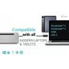 i-tec USB-C Metalinė ergonominė 3x 4K ekrano prijungimo stotelė + 100 W maitinimo tiekimas