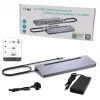 i-tec USB-C Metalinė ergonominė 3x 4K ekrano prijungimo stotelė + 100 W maitinimo tiekimas
