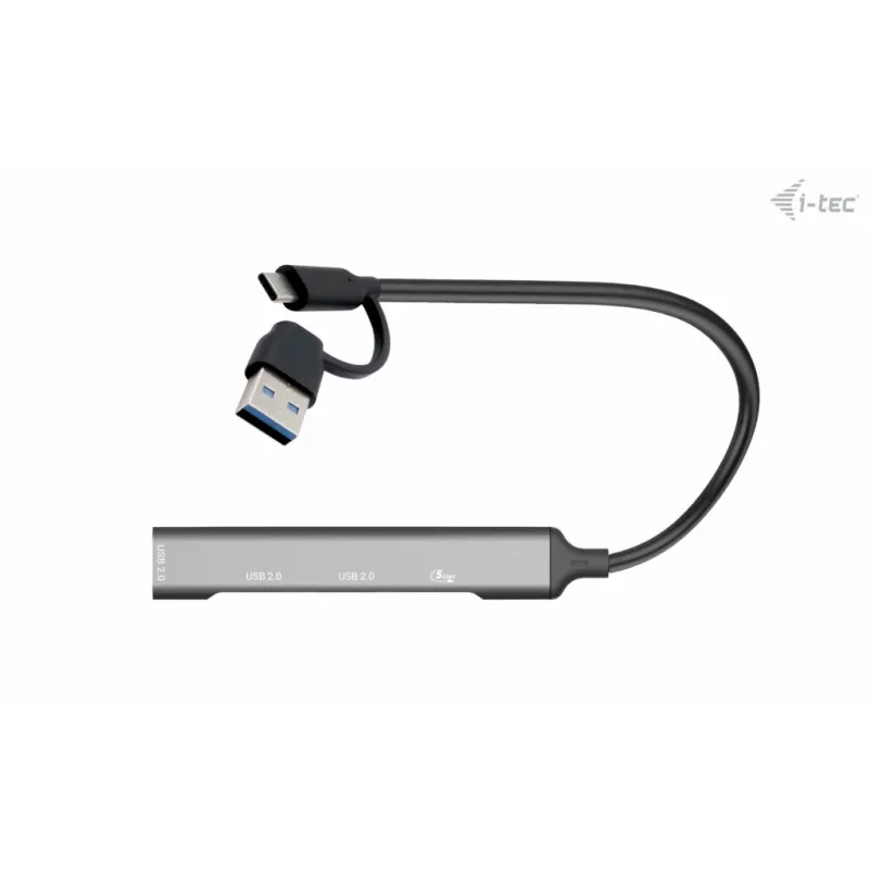 i-tec USB-C/USB-A metalinis HUB 1x USB 3.0 + 3x USB 2.0