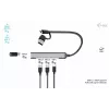 i-tec USB-C/USB-A metalinis HUB 1x USB 3.0 + 3x USB 2.0