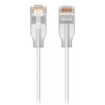Tinklo komutacinis kabelis UBIQUITI UACC-Cable-Patch-EL-3M-W — Cat6, 3 m, 2,5 GbE, PoE++ (4PPoE), baltas