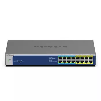 NETGEAR GS516UP Nevaldomas Gigabit Ethernet (10/100/1000) maitinimo per eternetą (PoE) komutatorius, pilkas