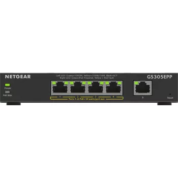 NETGEAR 5 prievadų Gigabit Ethernet valdomas komutatorius (GS305EPP)