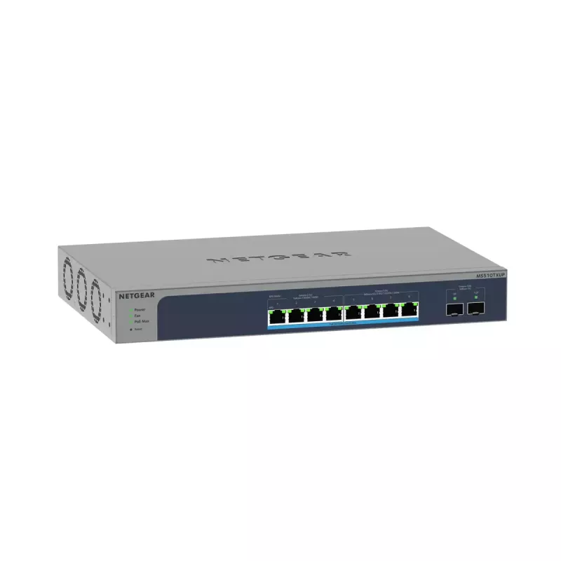 NETGEAR MS510TXUP tinklo komutatorius Valdomas L2/L3/L4 10G Ethernet (100/1000/10000) Maitinimas per Ethernet (PoE) Pilka, Mėlyna