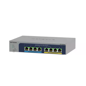 NETGEAR 8 prievadų Ultra60 PoE++ Multi-Gigabit (2.5G) Ethernet Plus komutatorius, valdomas, L2/L3, 2.5G Ethernet (100/1000/2500), pilnas dvipusis ryšys, maitinimas per Ethernet (PoE)