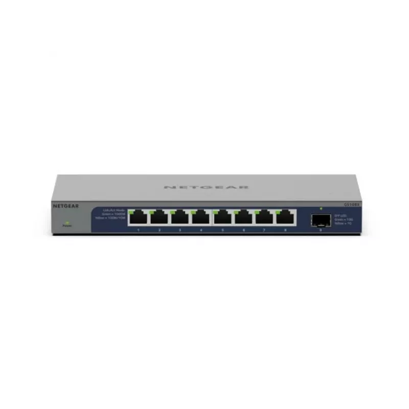 NETGEAR GS108X Nevaldomas L2 Gigabit Ethernet (10/100/1000) Pilka
