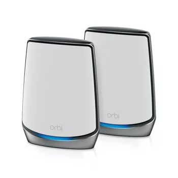NETGEAR Orbi RBK852 AX6000 WiFi 6 tinklo sistema Tri-band (2.4 GHz / 5 GHz / 5 GHz) Wi-Fi 6 (802.11ax) Pilka, balta 8 vidinės
