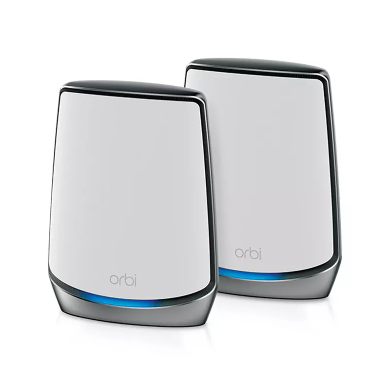 NETGEAR Orbi RBK852 AX6000 WiFi 6 tinklo sistema Tri-band (2.4 GHz / 5 GHz / 5 GHz) Wi-Fi 6 (802.11ax) Pilka, balta 8 vidinės