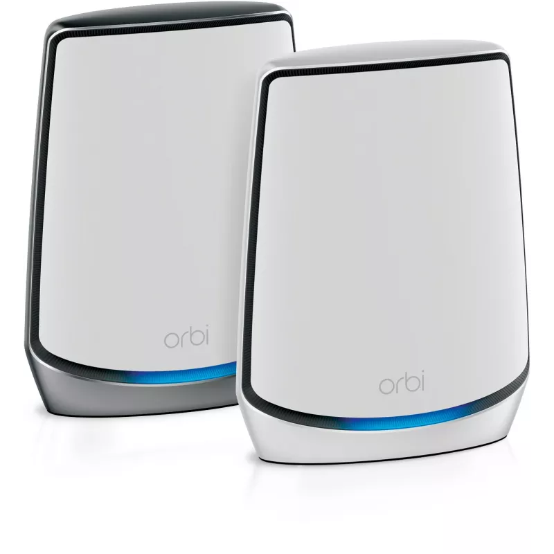 NETGEAR Orbi RBK852 AX6000 WiFi 6 tinklo sistema Tri-band (2.4 GHz / 5 GHz / 5 GHz) Wi-Fi 6 (802.11ax) Pilka, balta 8 vidinės
