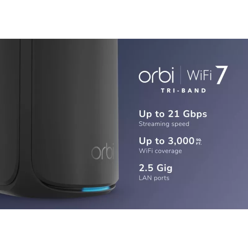NETGEAR RBE870B Tri-band (2.4 GHz / 5 GHz / 6 GHz) Wi-Fi 7 (802.11be) Juoda 4 Internal